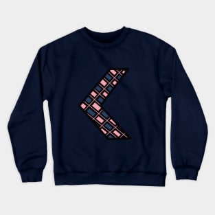 Rune Kenaz, Retro Print in Blue and Pink Crewneck Sweatshirt